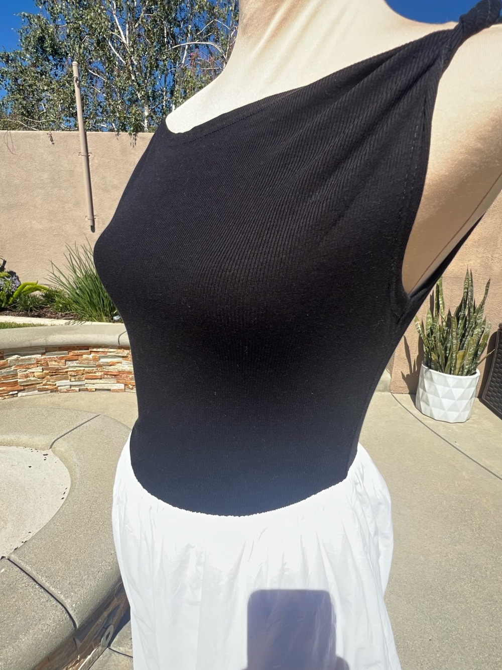 Black White
Sleeveless Fit & Flare
Midi Dress Cotton
Skirt Size S - Picture 4 of 17